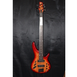 Ibanez SR Bass Workshop 5 string Electric Bass - Fretless - Brown Topaz Burst Low Gloss