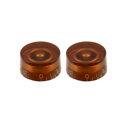 All Parts PK-0130 Set of 2 Vintage-style Speed Knobs Amber