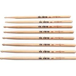 Vic Firth 5B American Classic Wood Tip Drumsticks Value Pack