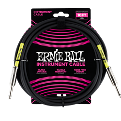 Ernie Ball Classic Instrument Cable Straight/Straight 10ft - Black