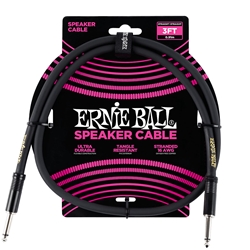 Ernie Ball Classic Speaker Cable Straight/Straight 3ft - Black