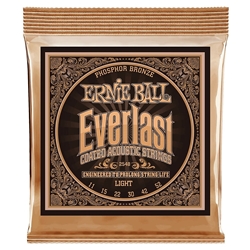 Ernie Ball Everlast Light 11/52 Coated Phosphor Bronze Acoustic Guitar Strings - 11-52 Gauge