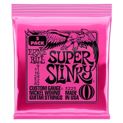 Ernie Ball Super Slinky Nickel Wound Electric Guitar Strings 9-42 Gauge - 3 Pack