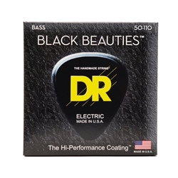 DR Strings Black Beauties Black Colored Bass Strings: Heavy 50-110