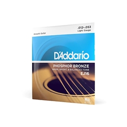 D'Addario 12-53 Light, Phosphor Bronze Acoustic Guitar Strings
