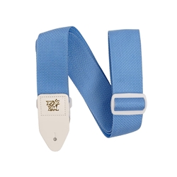 Ernie Ball POLYPRO GUITAR STRAP/BASS STRAP - SOFT BLUE W/ WHITE