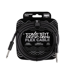 Ernie Ball Flex Instrument Cable Straight/Straight 10ft - Black
