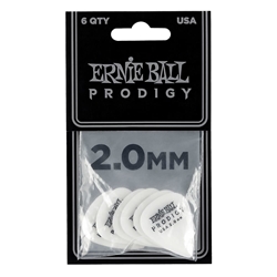 Ernie Ball PRODIGY GUITAR PICKS - STANDARD 2.0MM WHITE - 6 PACK