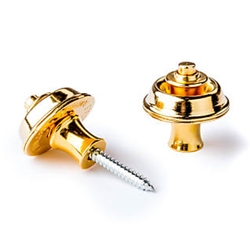 Dunlop Dual-Design Straplok System Gold Brass