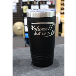 Volume 11 Music Black Tumbler Solid 20oz