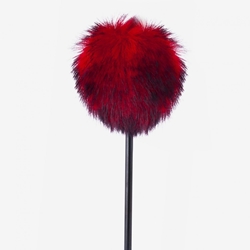 Danmar Furry Kick Beater, Red, Black Shaft, 8.5" Total length