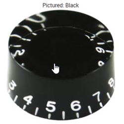 CE Knob - Speed, Embossed Numbers, Gibson Style Black 2ea
