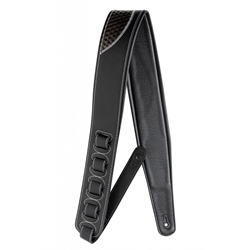 Stagg Black padded leatherette guitar strap