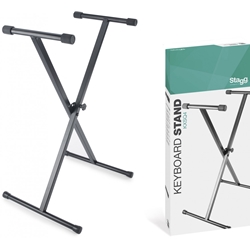 Stagg Single Braced X-Style Keyboard Stand - Welded
