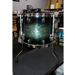 Tama Starclassic Performer Molten Steel Blue Burst 14"x 14" Floor Tom W/Legs USED
