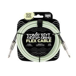 Ernie Ball Flex Instrument Cable Straight/Straight 10ft - Glow in Dark