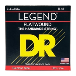 DR LEGEND™ - Polished Flatwound Electric Guitar Strings: Light 11-48