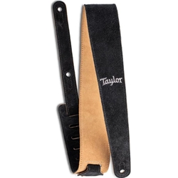 Taylor Embroidered Suede 2.5-inch Guitar Strap - Black