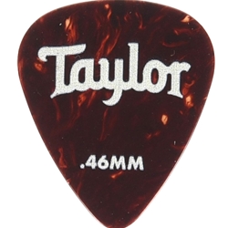 Taylor Celluloid 351 Picks,Tort Shell,0.46mm 12-Pack