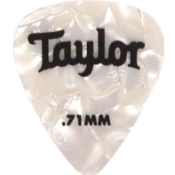 Taylor Celluloid 351 Picks,Wht Pearl,0.71mm 12-Pack