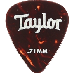 Taylor Celluloid 351 Picks,Tort Shell,0.71mm 12-Pack