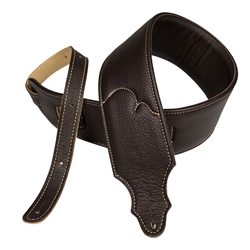 Franklin Strap Padded Glove Leather Guitar Strap Chocolate/Natural