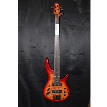 Ibanez SR Bass Workshop 5 string Electric Bass - Fretless - Brown Topaz Burst Low Gloss