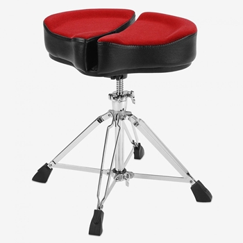 Ahead 18" Spinal G Saddle Red Cloth Top/Black Sides, 4 Leg Base, 18" to 24" Adjustment Height