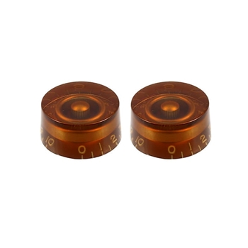 All Parts PK-0130 Set of 2 Vintage-style Speed Knobs Amber