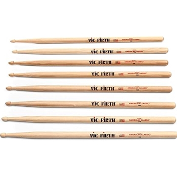 Vic Firth 5B American Classic Wood Tip Drumsticks Value Pack