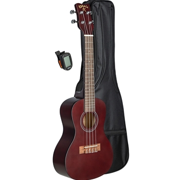Kohala Player Pack ConcertPacks Include:• Clip-on Tuner• Padded gig bagUkulele has:• Satin finish• Metal tuners• Aquila strings• Ltd Lifetime Warranty
