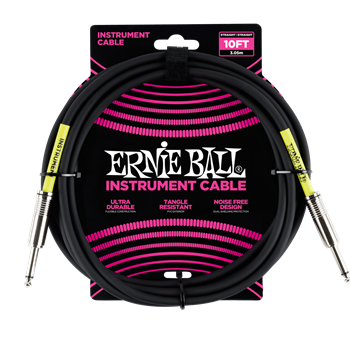 Ernie Ball Classic Instrument Cable Straight/Straight 10ft - Black