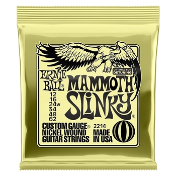Ernie Ball Mammoth Slinky Nickel Wound Electric Guitar Strings - 12-62 (wound