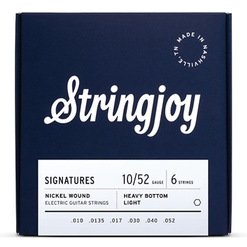 SJ-HVY10 Stringjoy Signatures | Heavy Bottom Light Gauge (10-52) Nickel Wound Electric Guitar Strings