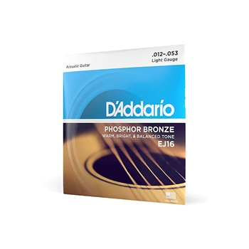 D'Addario 12-53 Light, Phosphor Bronze Acoustic Guitar Strings
