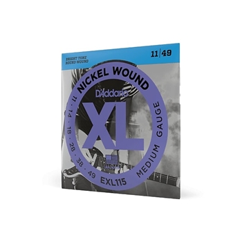 D'Addario 11-49 Medium, XL Nickel Electric Guitar Strings