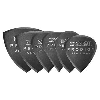Ernie Ball 1.5mm Black Multipack Prodigy Picks 6-pack