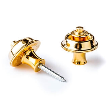 Dunlop Dual-Design Straplok System Gold Brass