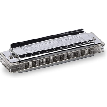 Hohner Blues Bender Harmonica, Key of G, Stainless steel (M586BX-G)