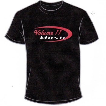 Volume 11 Music Tee Shirt Black X-Large