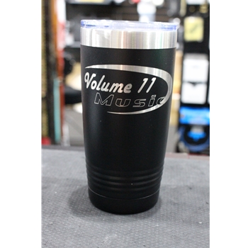 Volume 11 Music Black Tumbler outlined 20oz
