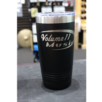 Volume 11 Music Black Tumbler Solid 20oz