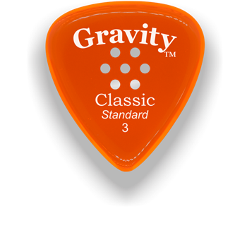 Gravity Picks Classic - Standard Size, 3mm, with Multi-hole Grip
