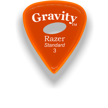 Gravity Picks Razer - Standard Size, 3mm, with Elipse-hole Grip