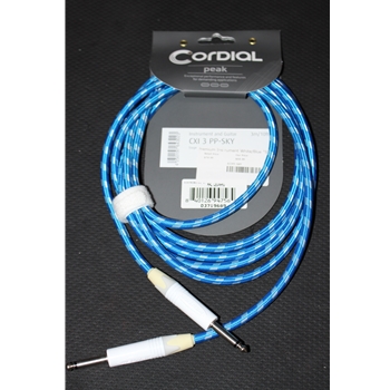 Cordal Peak Series – 10-Foot Cable, 1/4″ to 1/4″ Phone Plugs, “No-Fray” Sleeve