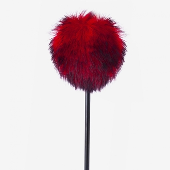 Danmar Furry Kick Beater, Red, Black Shaft, 8.5" Total length
