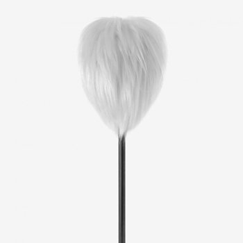Danmar Furry Kick Beater, white, Black Shaft, 8.5" Total length