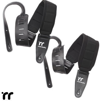 Rockready UltraStrap, 2.5" wide, neoprene pad, leather end tab,