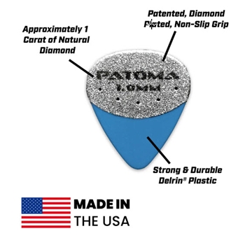 Patoma Delrin® Standard Pick: 1.0mm Blue