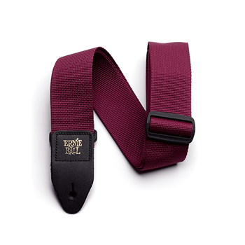 Ernie Ball Polypro Guitar Strap/Bass Strap - Burgundy